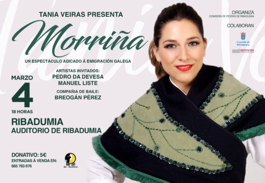 Estrea de ‘Morriña’ o novo musical de Tania Veiras esta fin de semana en Ribadumia